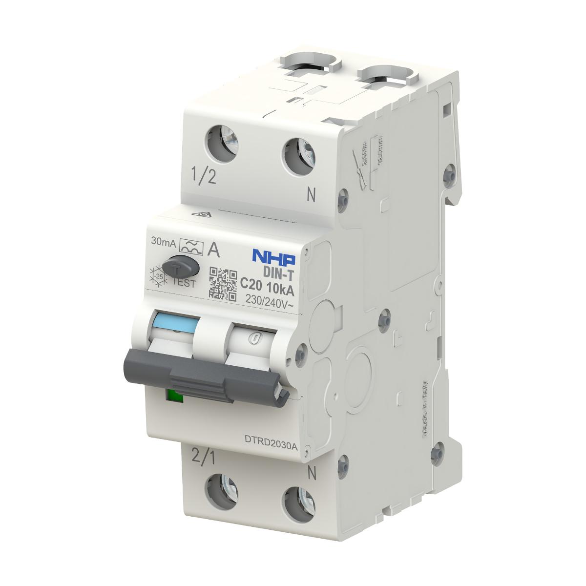 RCBO DIN-T 10KA 1P+N 16A 10MA 2 MODULE