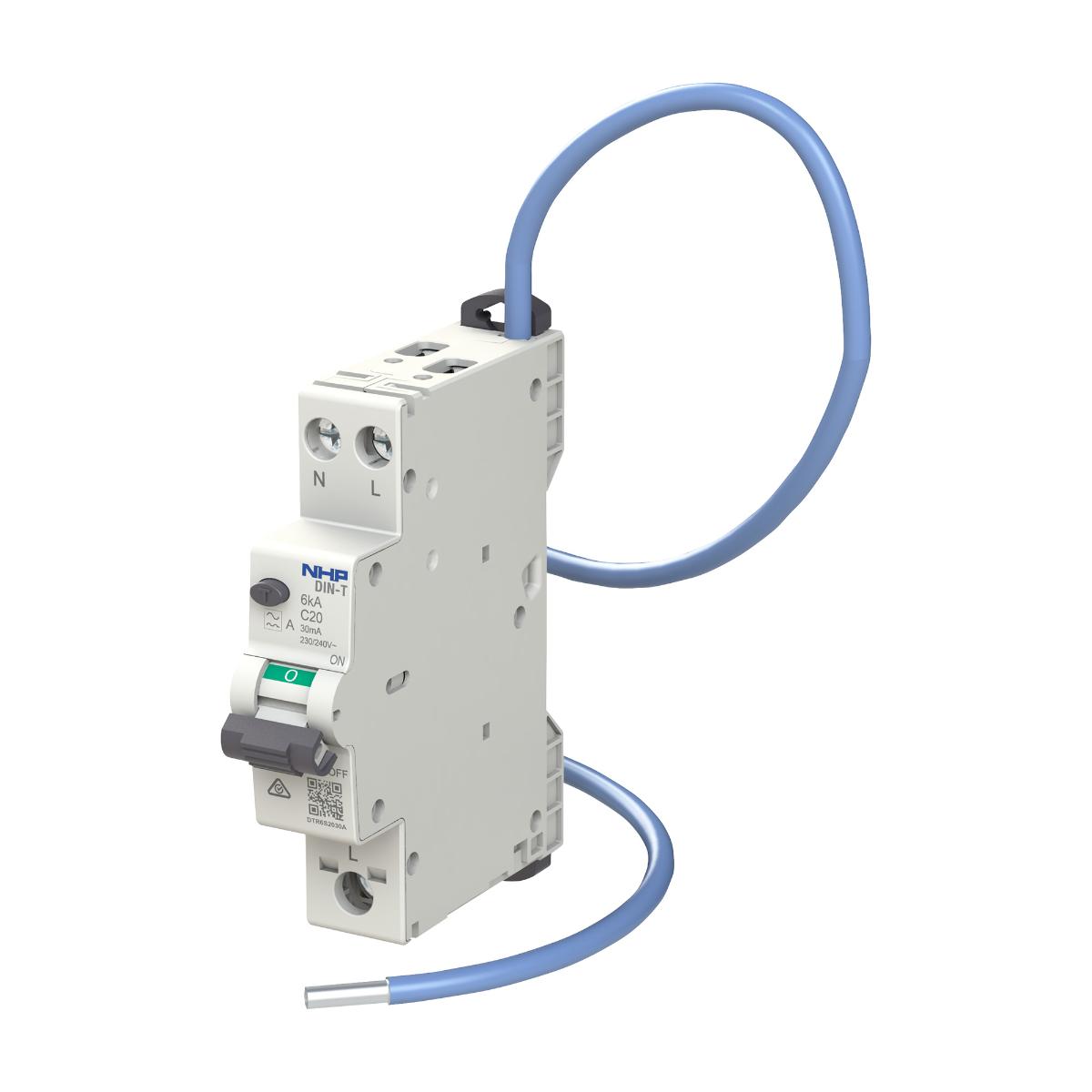 RCBO DIN-T 10KA 1P+SN 6A 30MA 1 MODULE