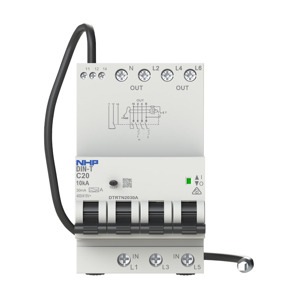 RCBO DIN-T 10KA 3P+SN 16A 100MA 3 MODULE