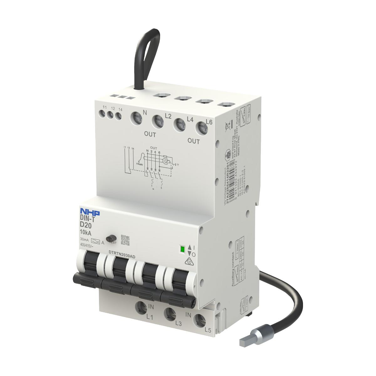 RCBO DIN-T 10KA 3P+SN 16A 300MA 3 MODULE