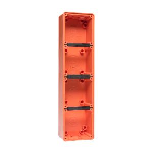 ISO BACK BOX FOUR GANG IN-LINE ORANGE ISO BACK BOX FOUR GANG IN-LINE ORANGE