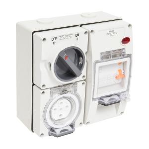 ISO SW/PLUG RCD PROT 5 RND PINS 20A 3PH ISO SW/PLUG RCD PROT 5 RND PINS 20A 3PH