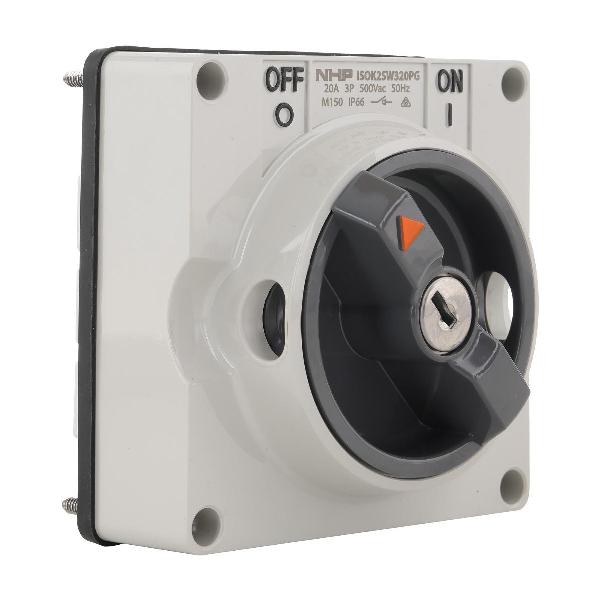 ISO KEY SWITCH LOCK ON/OFF 3 POLE 20A
