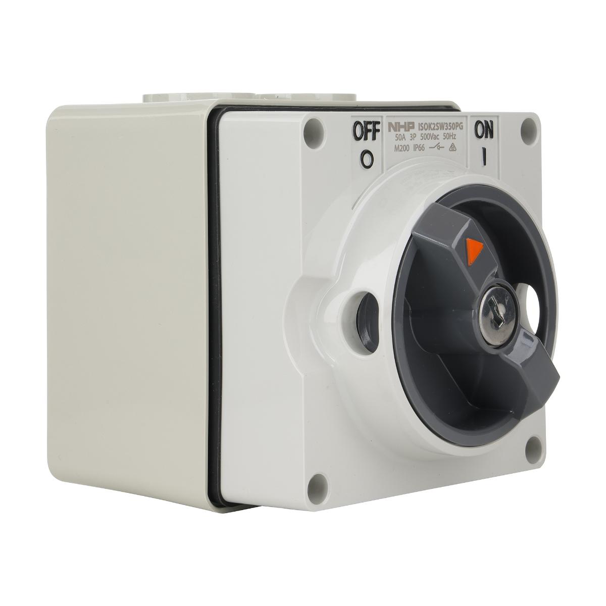 ISO KEY SWITCH LOCK ON/OFF 3 POLE 50A
