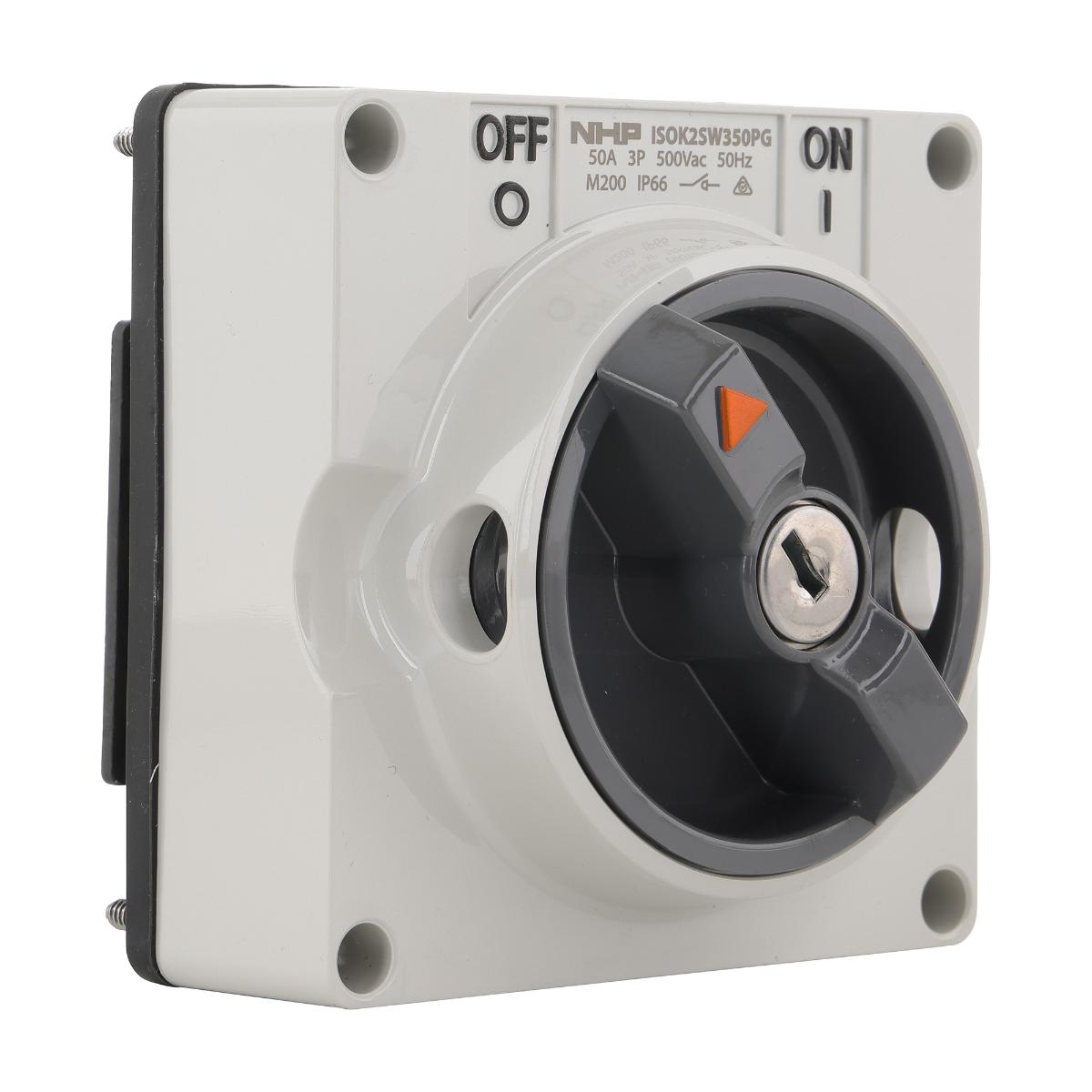 ISO KEY SWITCH LOCK ON/OFF 3 POLE 50A