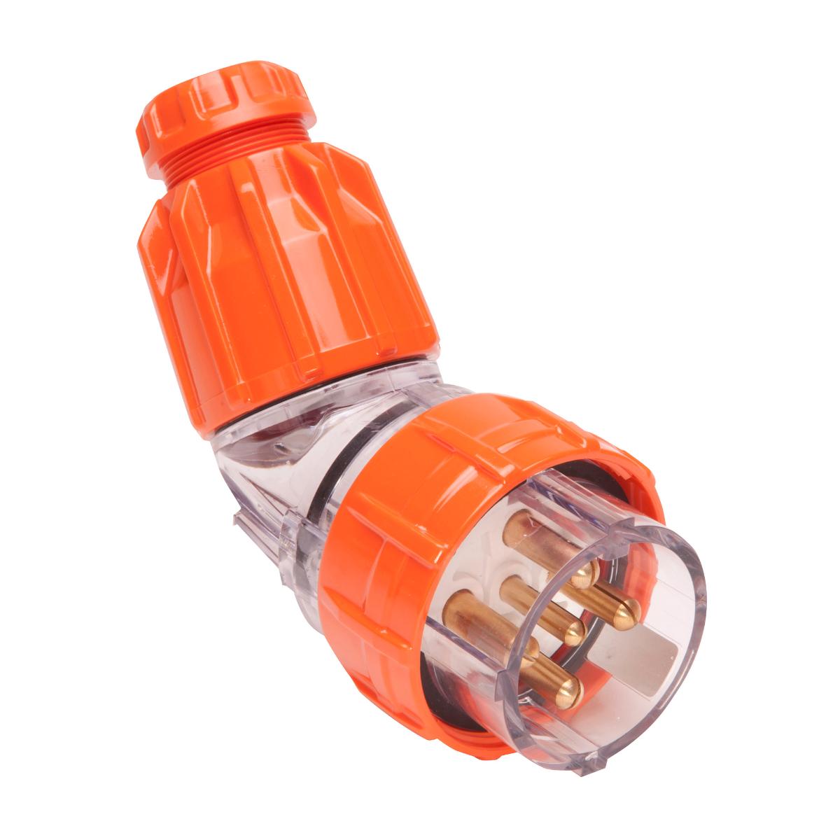ISO PLUG TOP ANGLED 3PH 5 RND PINS 50A