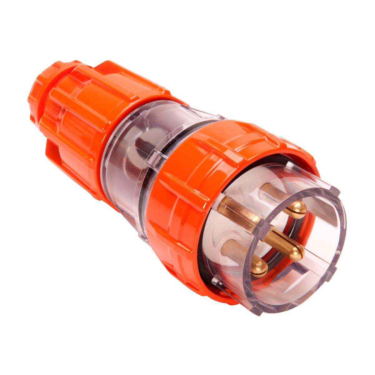 ISO PLUG TOP STRAIGHT 3PH 4 RND PINS 40A