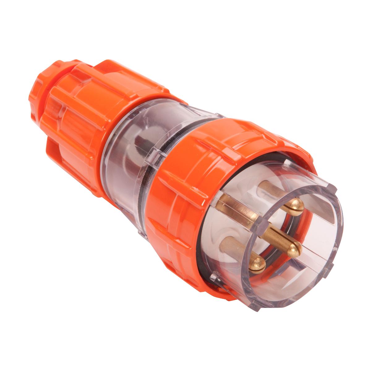 ISO PLUG TOP STRAIGHT 3PH 4 RND PINS 50A