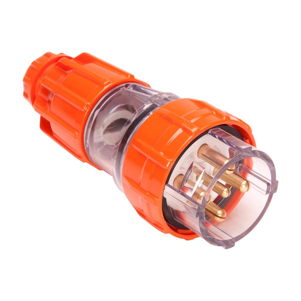 ISO PLUG TOP STRAIGHT 3PH 5 RND PINS 40A