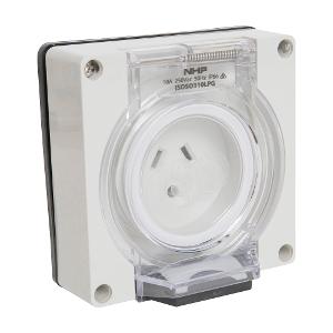 ISO SOCKET OUTLET 1PH 2FLT + 1RND 10A ISO SOCKET OUTLET 1PH 2FLT + 1RND 10A
