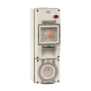 ISO SKT OUTLET RCD PROT 3PH 5R PINS 20A ISO SKT OUTLET RCD PROT 3PH 5R PINS 20A