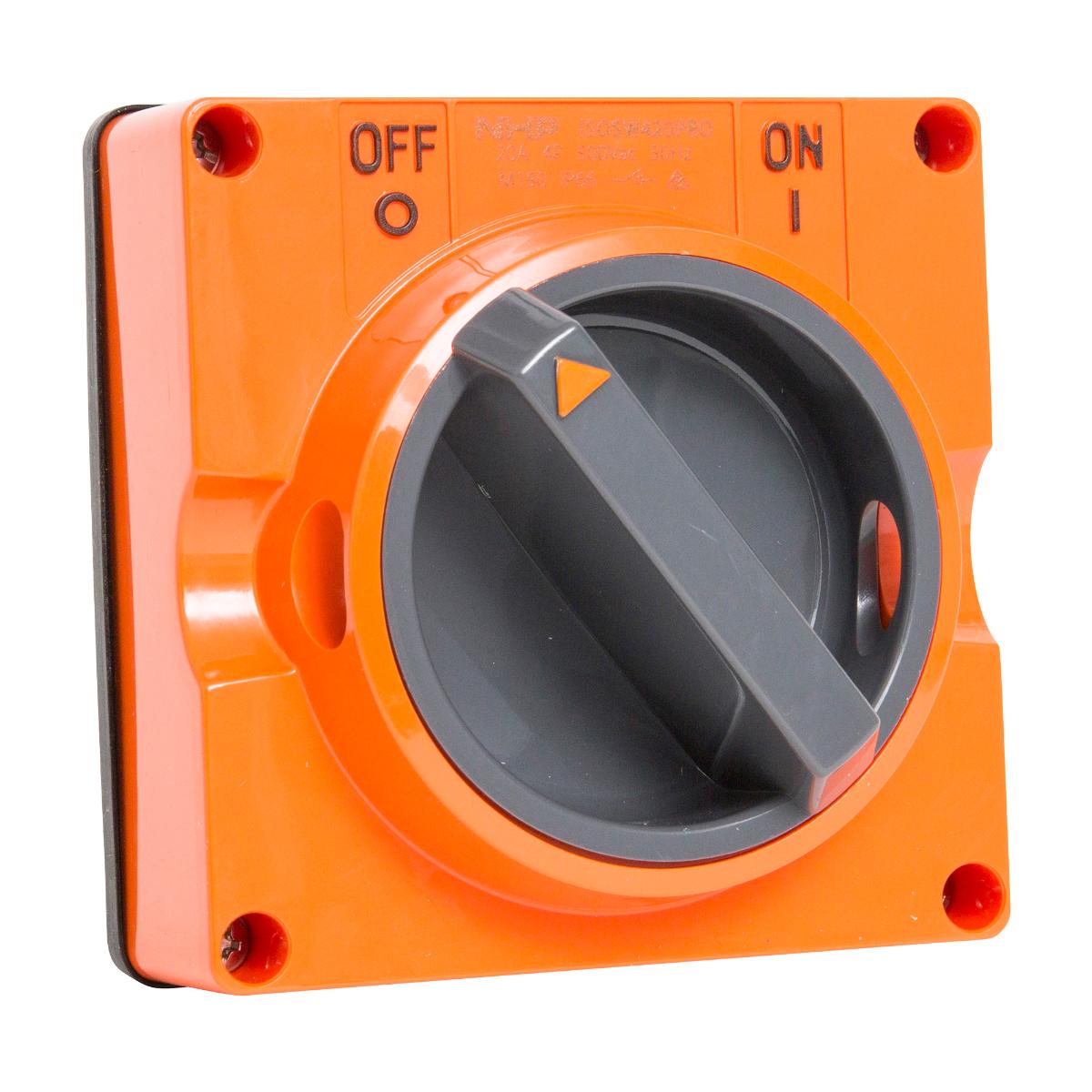 ISO SWITCH 3PH 4 POLE 20A LESS BASE