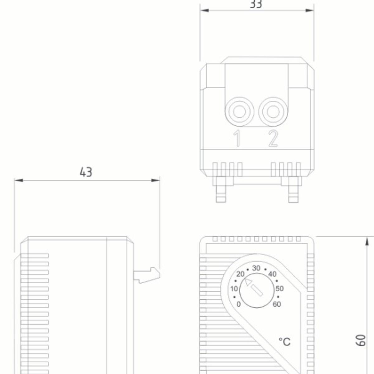 T/STAT HEATING 0/+60 DEG CELSIUS 1N/C
