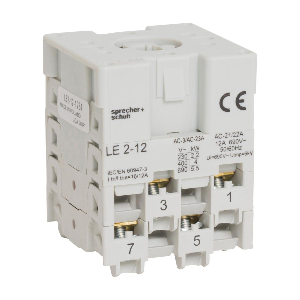 L2 SWITCH BODY 4P OFF-ON 12A PANEL MOUNT