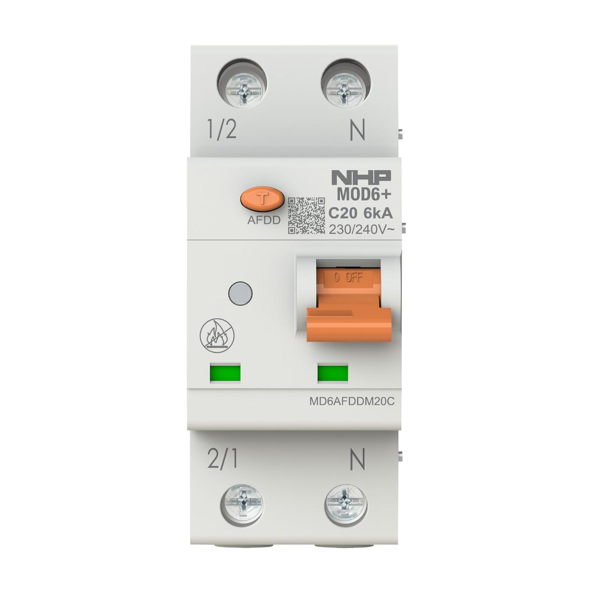 MCB MOD6+ AFDD 1P+SN 20A 6KA C CRV 2MOD
