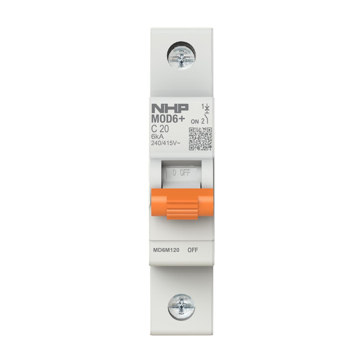 MCB MOD6+ 10KA 1P 80A C CURVE 1.5 MODULE