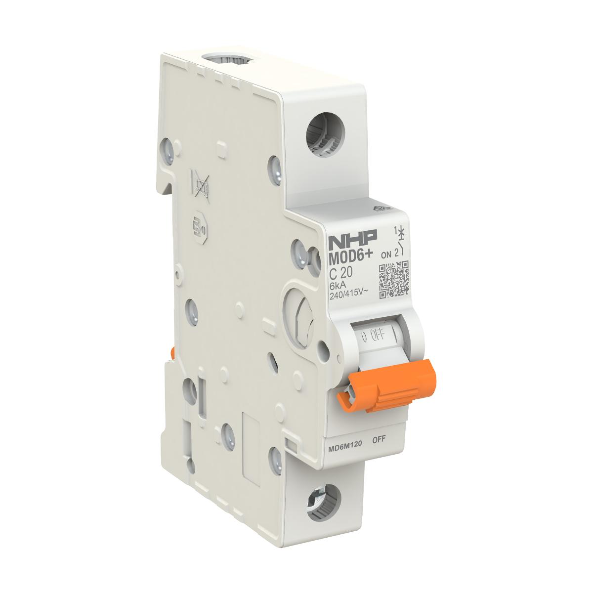 MCB MOD6+ 10KA 1P 80A C CURVE 1.5 MODULE