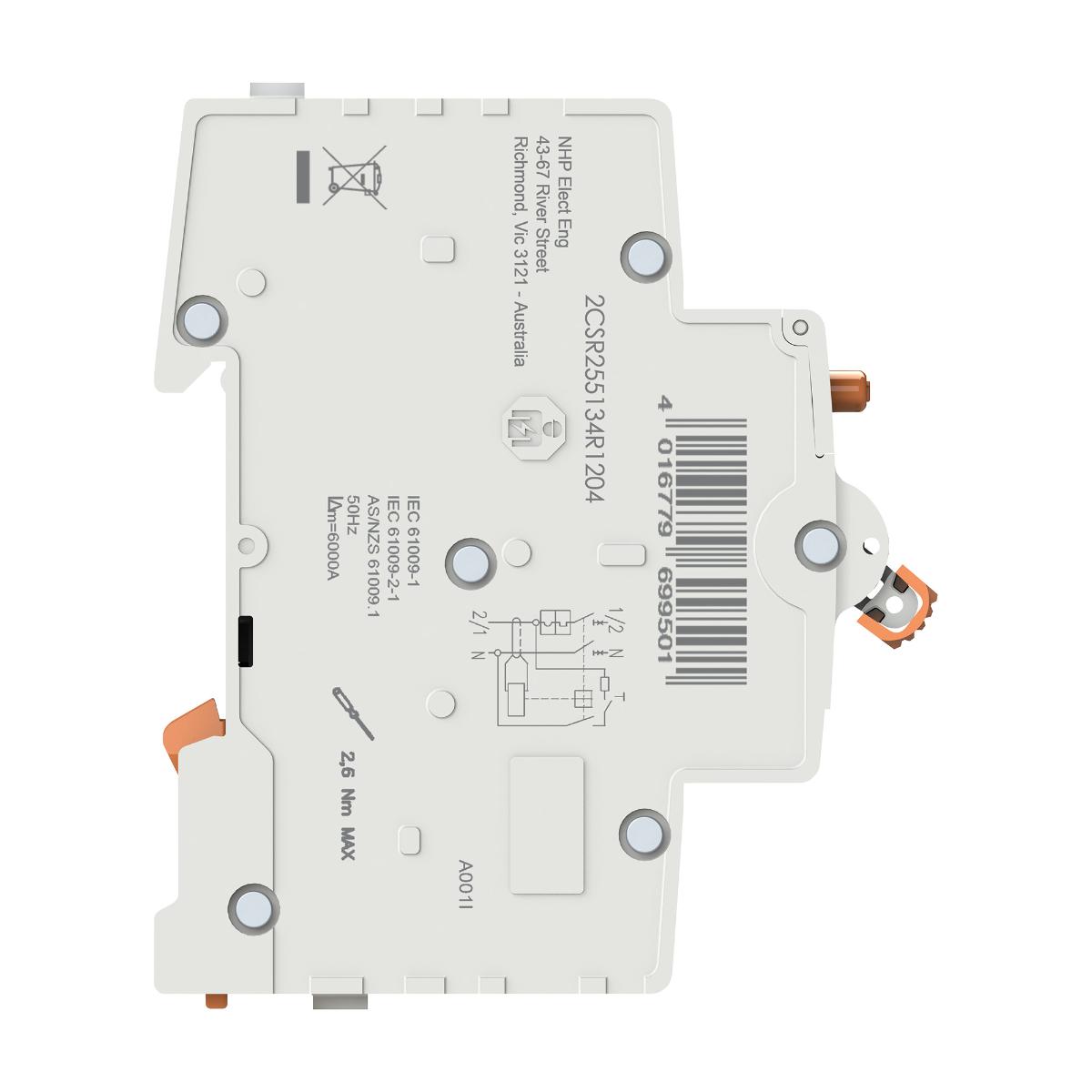RCBO MOD6+ 1P+SN 16A 6KA 10MA 2 MODULE