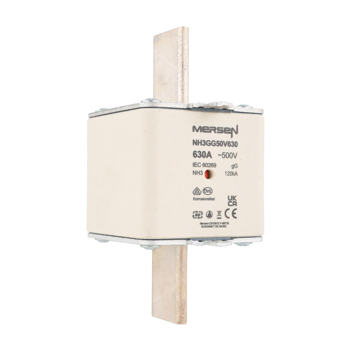 DIN FUSE BLADE GL/GG SIZE 3 630A 500V