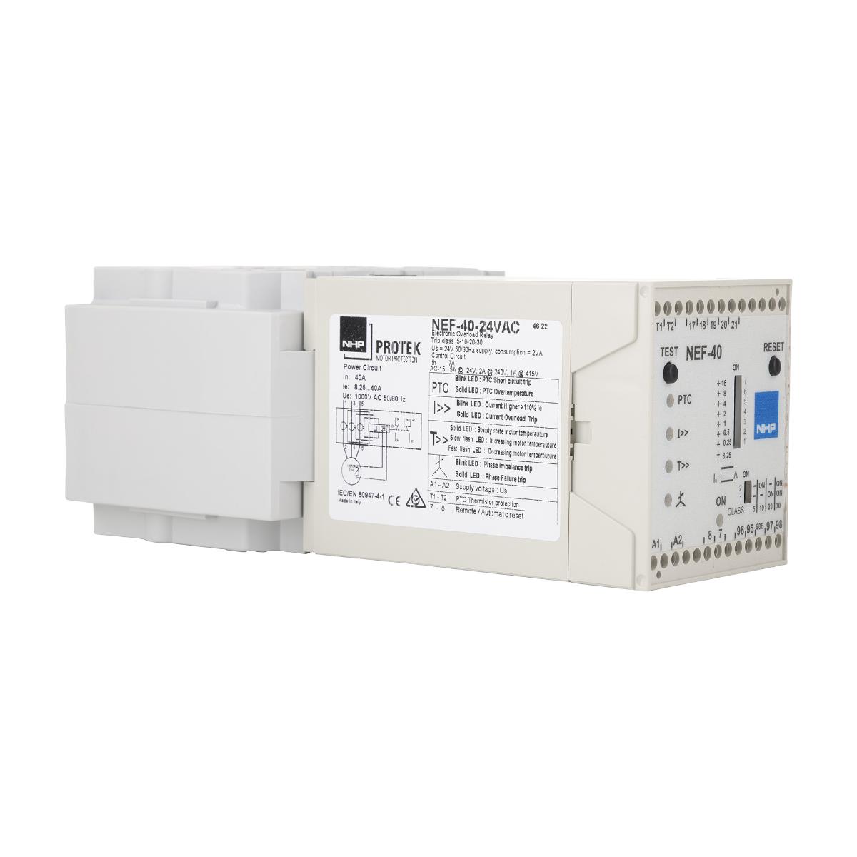 ELECTRONIC OVERLOAD 8.25-40A 24VAC CTRL