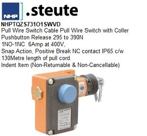 PULLWIRE SW 130M 1NO/1NC 295-390N M16 PULLWIRE SW 130M 1NO/1NC 295-390N M16