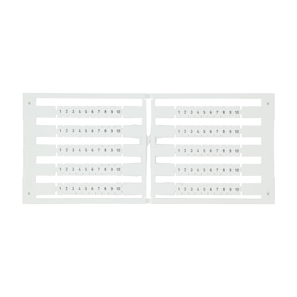 MARKING TAG 5x9mm 1-10 CARD OF 100