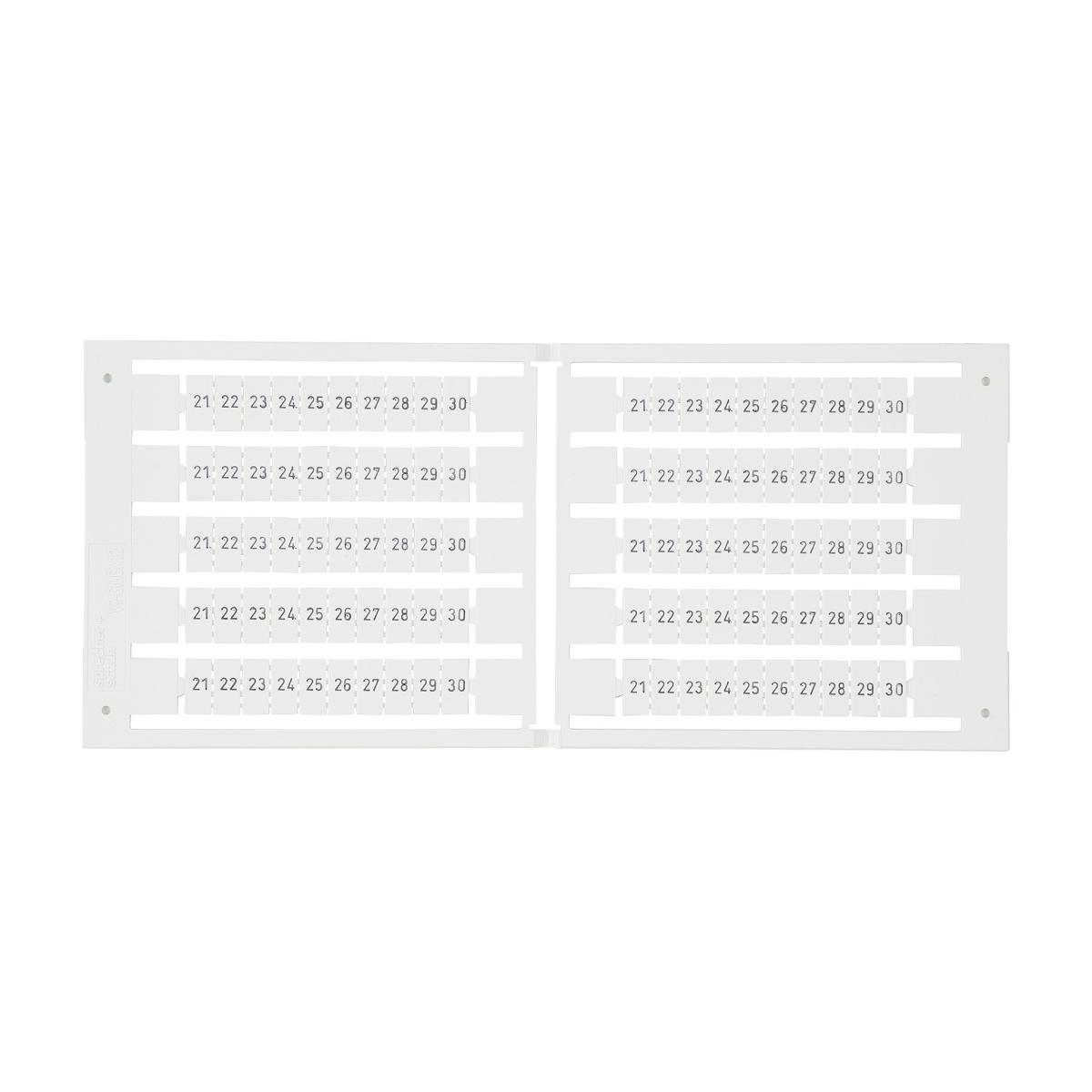 MARKING TAG 6x12mm 21-30 CARD OF 100