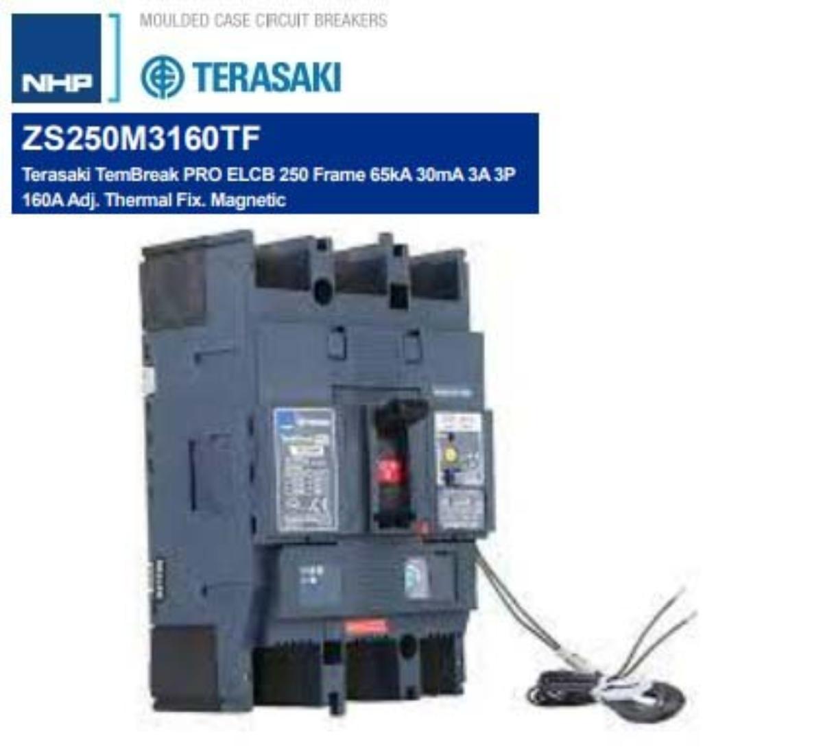 TBP ELCB 250 FRAME 65KA 3P 160A 30MA-3A