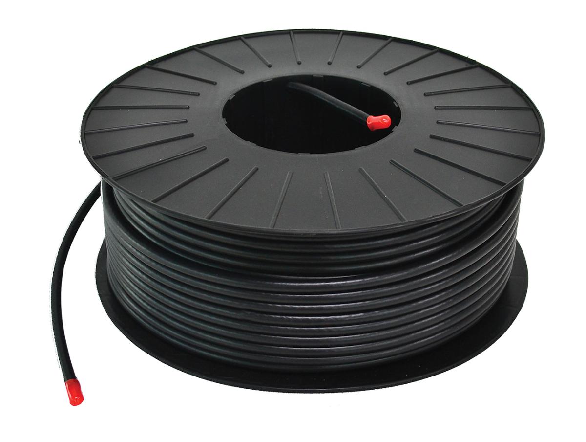 COAX RG6 75OHM QUAD SHIELD 100M BLACK