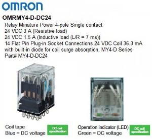 MINI POWER RELAY 4POLE 4PDT 24VDC 3A MINI POWER RELAY 4POLE 4PDT 24VDC 3A