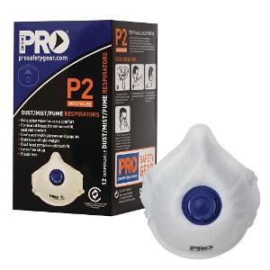 DUST MASKS P2 + VALVE - RESPIRATOR 12PK DUST MASKS P2 + VALVE - RESPIRATOR 12PK