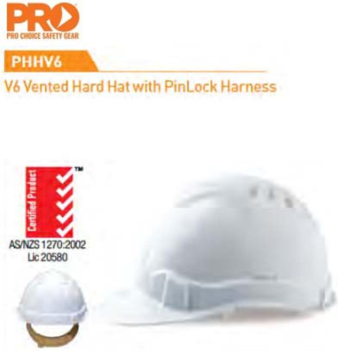 HARD HAT VENTED WHITE PIN LOCK