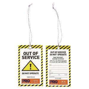 OUT OF SERVICE SAFETY TAGS YELLOW 100PK