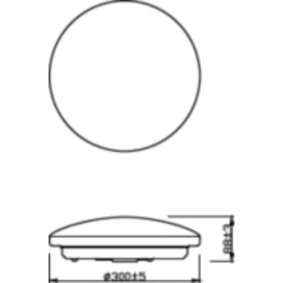 LED OYSTER SMARTBRIGHT 15.5W CCT 300MM