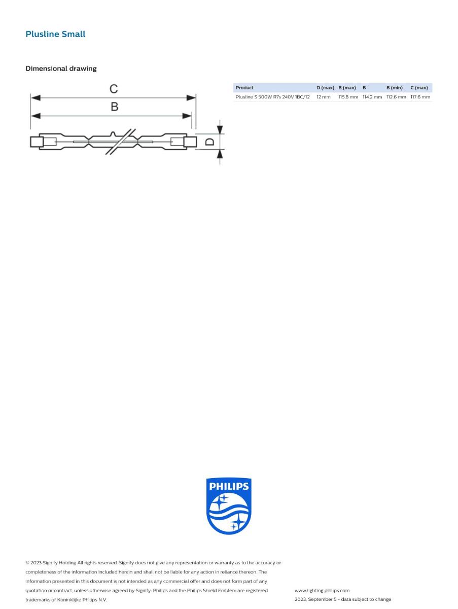 PLUSLINE S HALOGEN LAMP 500W R7S 240V