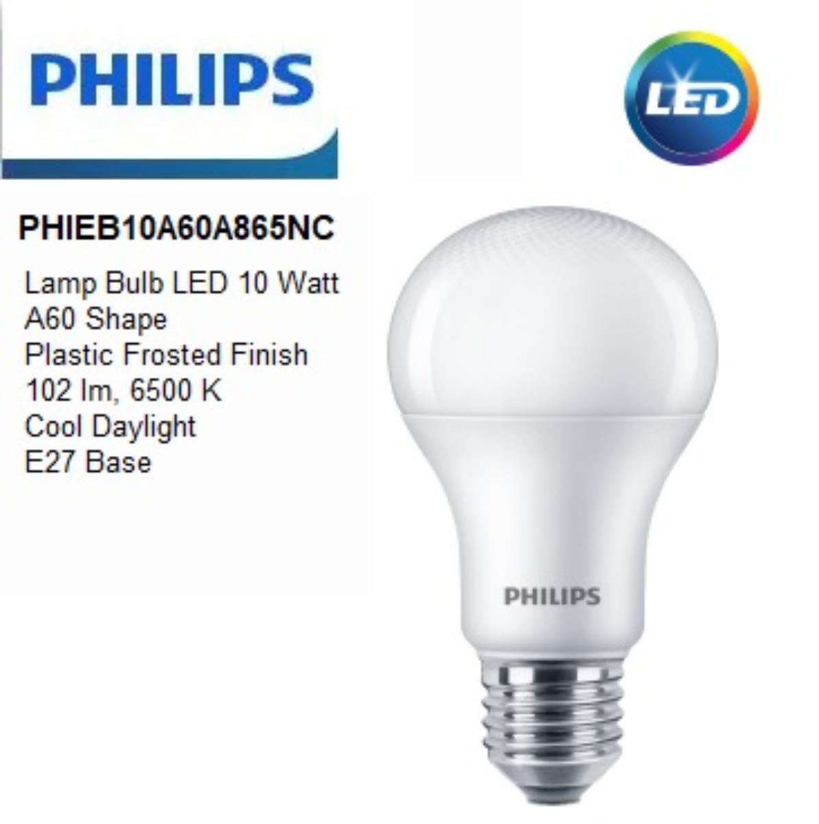 LED LMP A60 240V 10W ES E27 6500K NO DIM