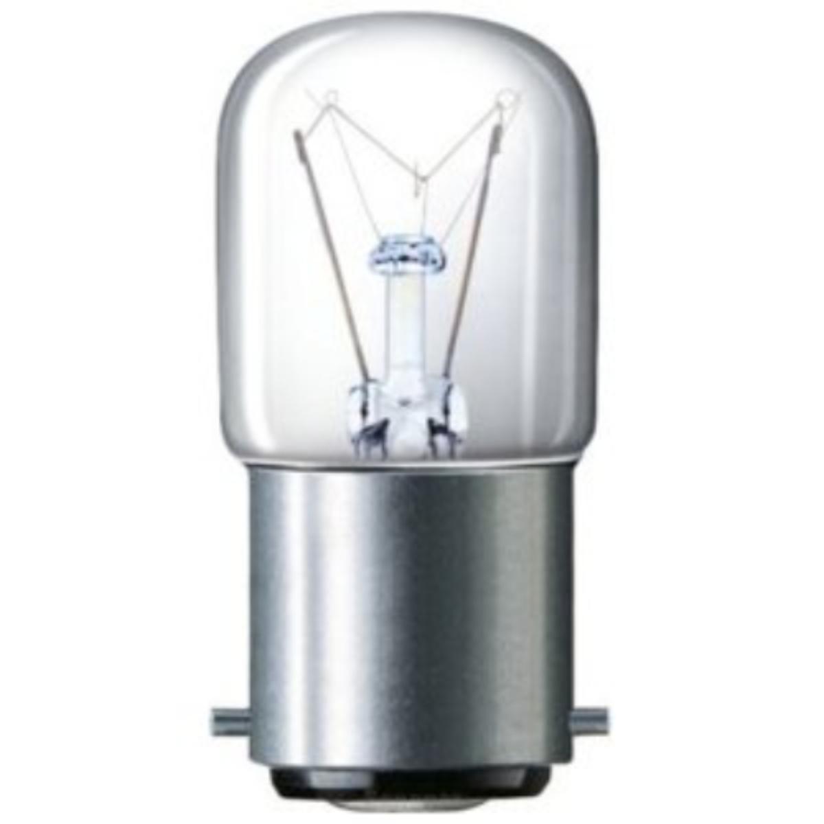 PILOT LAMP T25 15W 240V BC B22 CLEAR