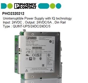 QUINT-UPS/24DC/24DC/5 UNINTERRUPTIBLE PO QUINT-UPS/24DC/24DC/5 UNINTERRUPTIBLE PO
