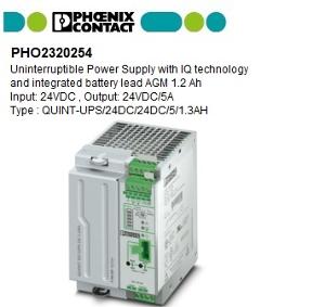 QUINT-UPS/ 24DC/ 24DC/ 5/1.3AH UNINTERRU QUINT-UPS/ 24DC/ 24DC/ 5/1.3AH UNINTERRU
