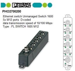 FL SWITCH 1605 M12 ETHERNET SWITCH 5 ETH FL SWITCH 1605 M12 ETHERNET SWITCH 5 ETH