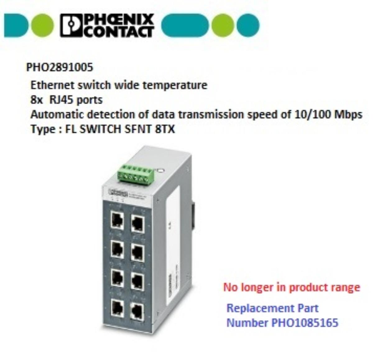 FL SWITCH SFNT 8TX WIDE-TEMPERATURE ETHE