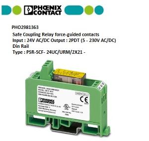 PSR-SCF- 24UC/URM/2X21 SAFE COUPLING REL PSR-SCF- 24UC/URM/2X21 SAFE COUPLING REL