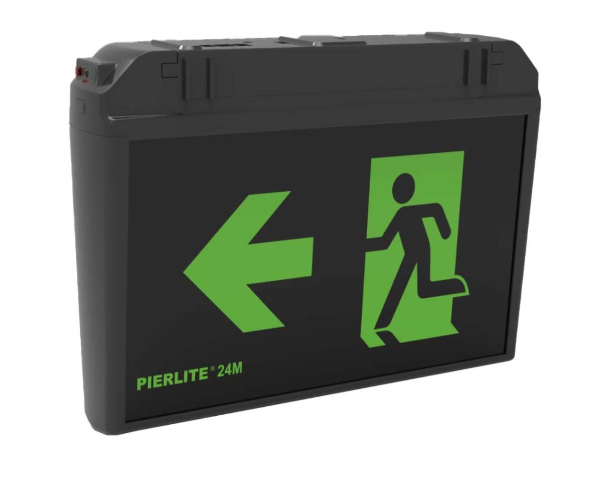 LED EMERG EXIT STINGRAY GEN 3 BLACK 24M