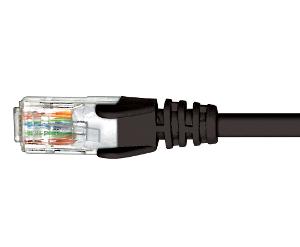 CAT6 PATCHLEAD BLACK 1MTR