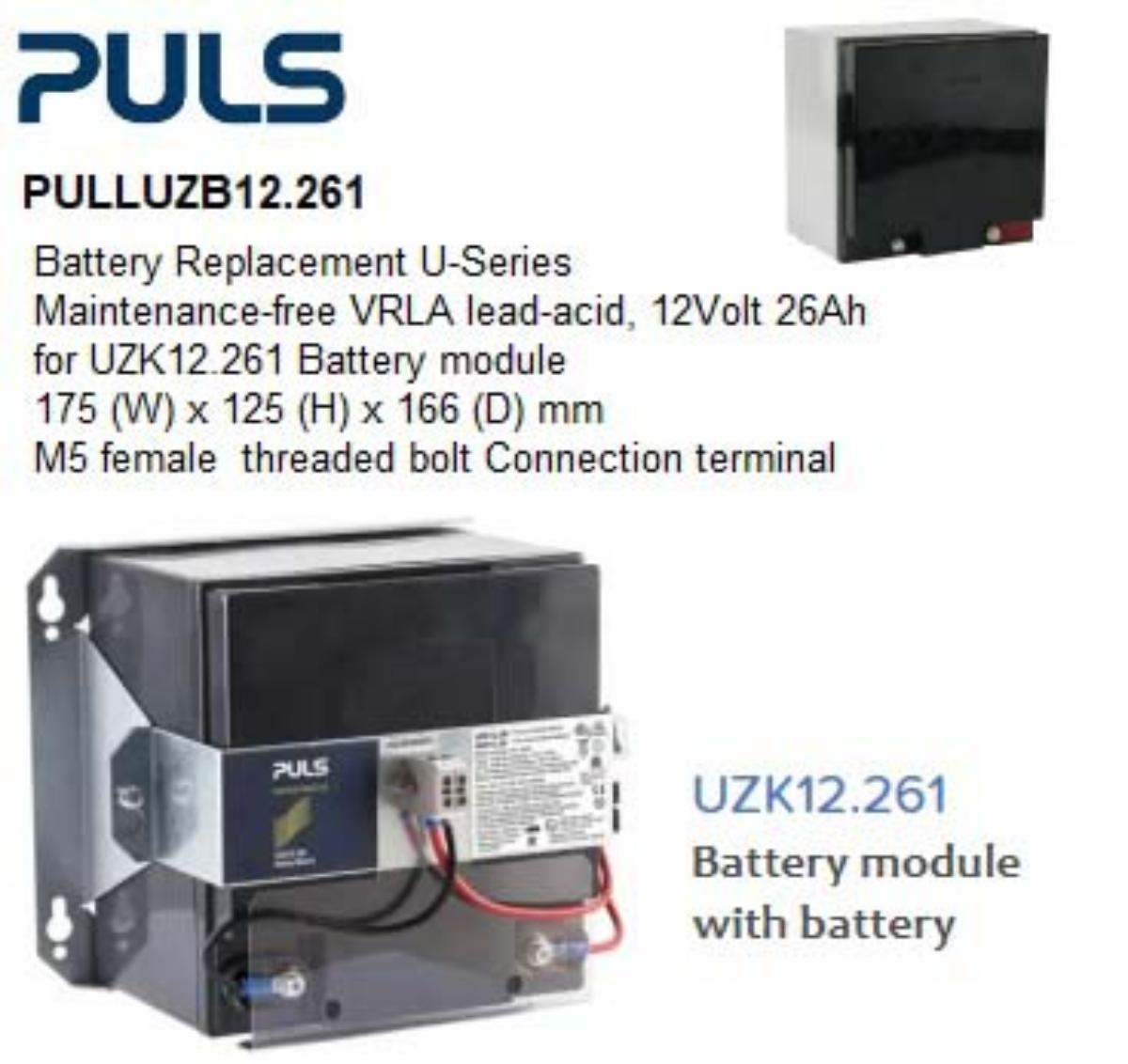 BATTERY REPLACEMENT 26A.H UZB12.261 PULS