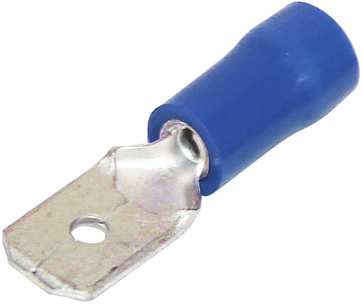 INSULATED MALE TAB D/G BLUE 6.4MM 100PK