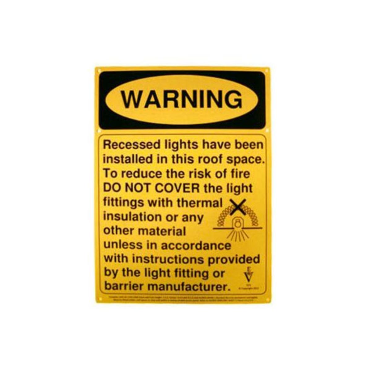 SIGN DOWNLIGHT WARNING 1PK