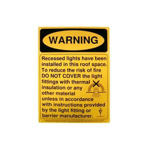 SIGN DOWNLIGHT WARNING 1PK SIGN DOWNLIGHT WARNING 1PK