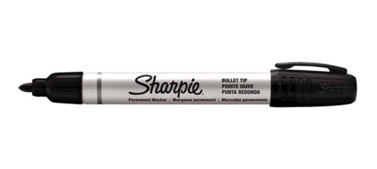 SHARPIE MARKER ALUMINIUM BULLET BLACK