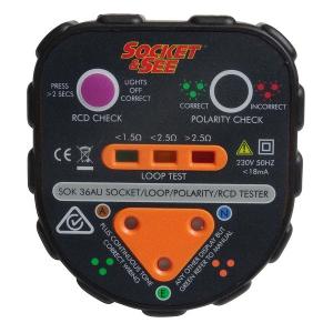 SOCKET & SEE EARTH LOOP POLARITY RCD SOCKET & SEE EARTH LOOP POLARITY RCD